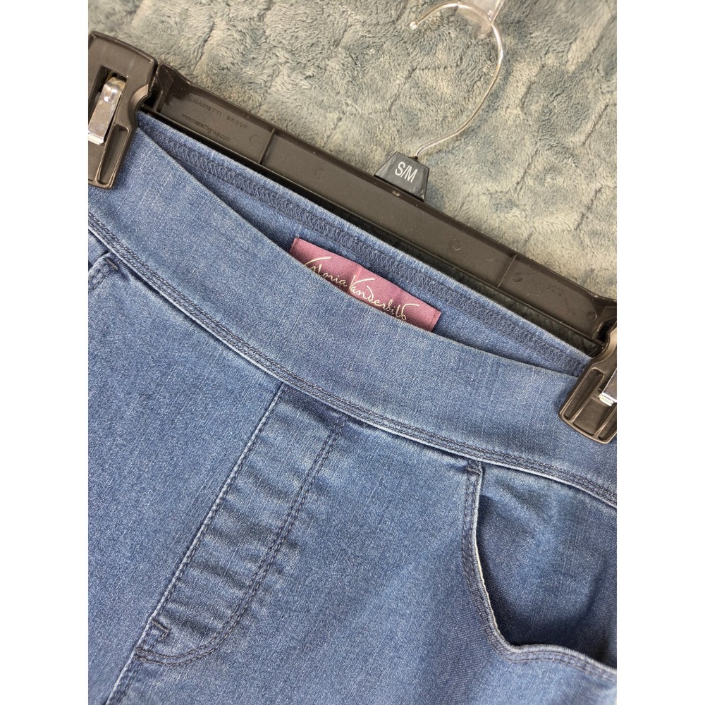 Gloria Vanderbilt Amanda Pull On Straight Leg Jeans Blue Medium Wash Sz 10S